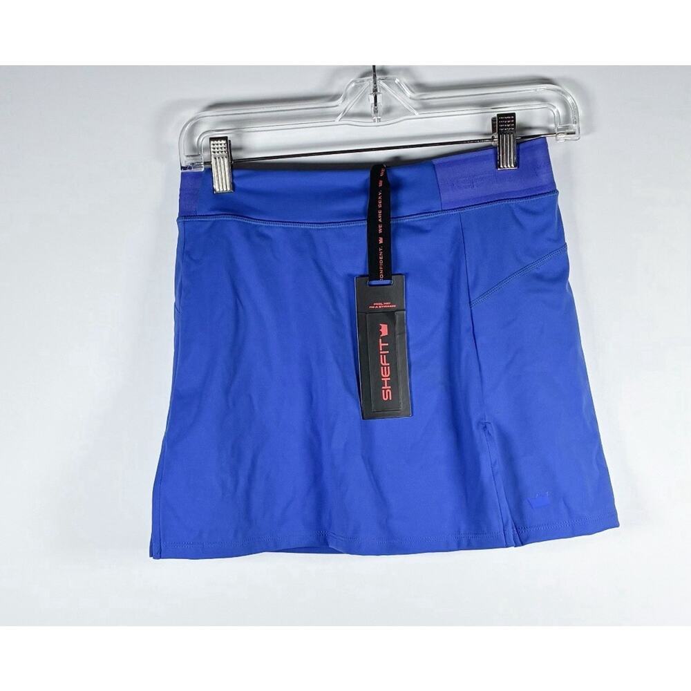 SHEFIT Active Skirt Size M NWT Dazzling Blue Tennis Golf Skort Built In Shorts